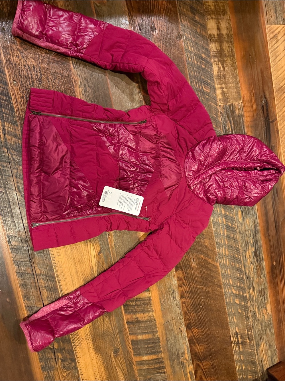 lululemon athletica Women's Magenta Hooded Quilted Puffer Jacket